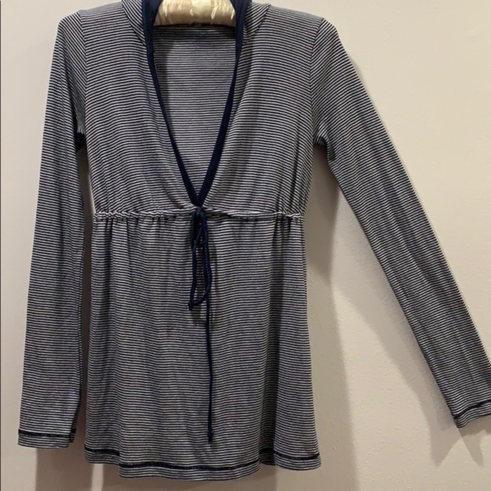 Splendid Blue & White Hoodie Shirt